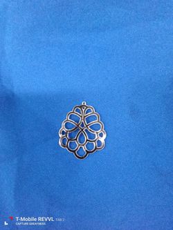 Silver Filigree Floral Pendant Charm
