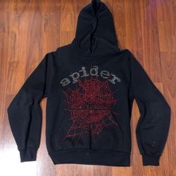 Black And Red Sp5der Hoodie (M)