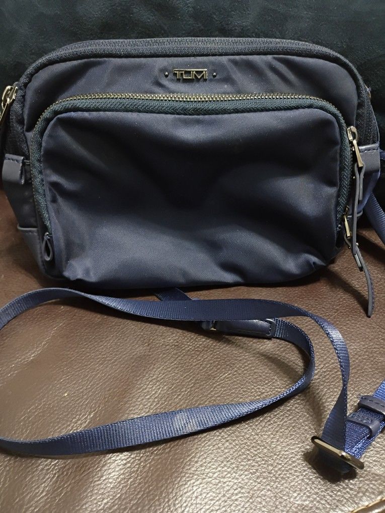 Navy Tumi Crossbody And Shoulder Bag
