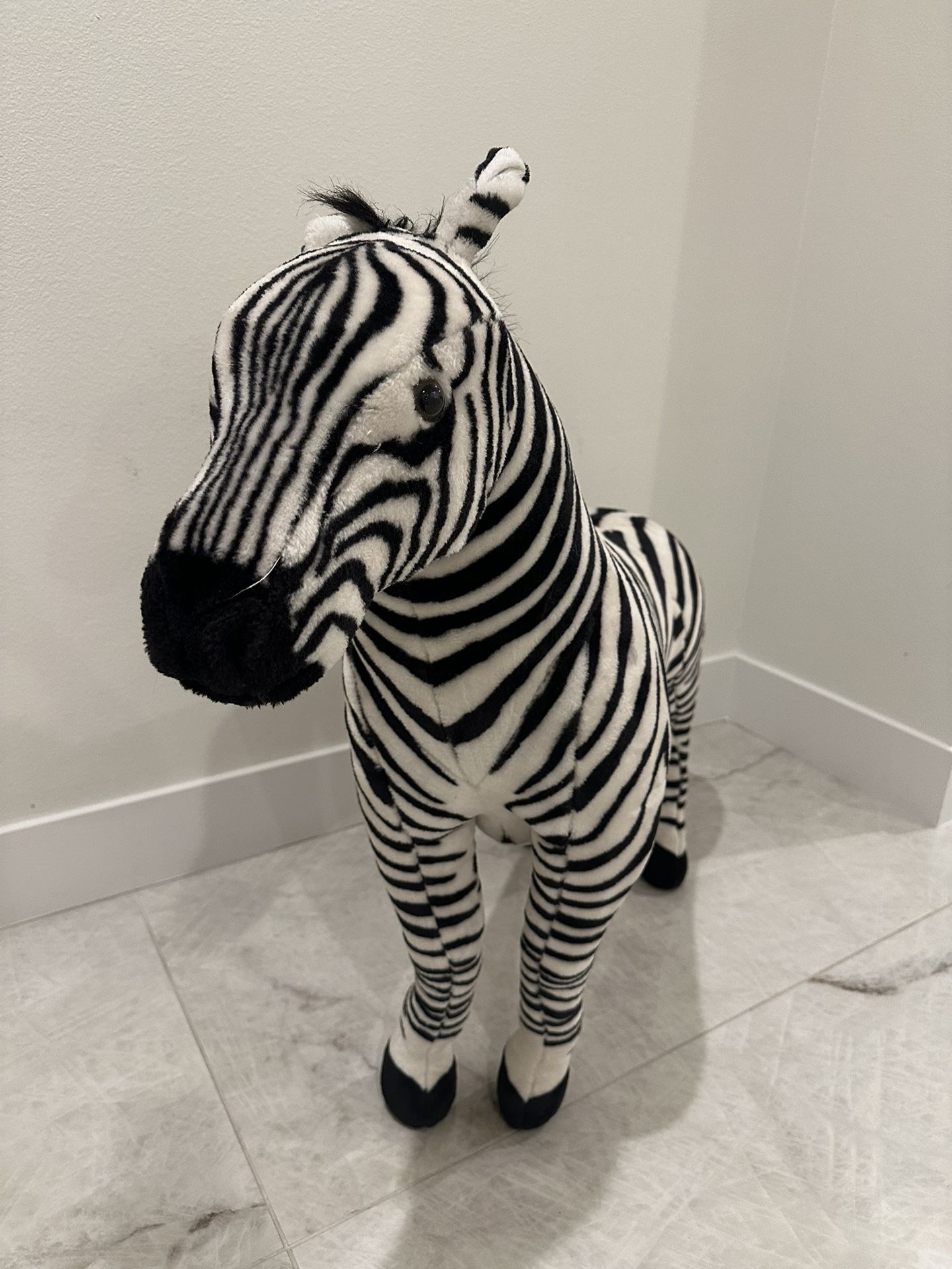 Zebra Melissa & Doug Giant Lifelike Stuffed Animal (nearly 3 feet tall) 