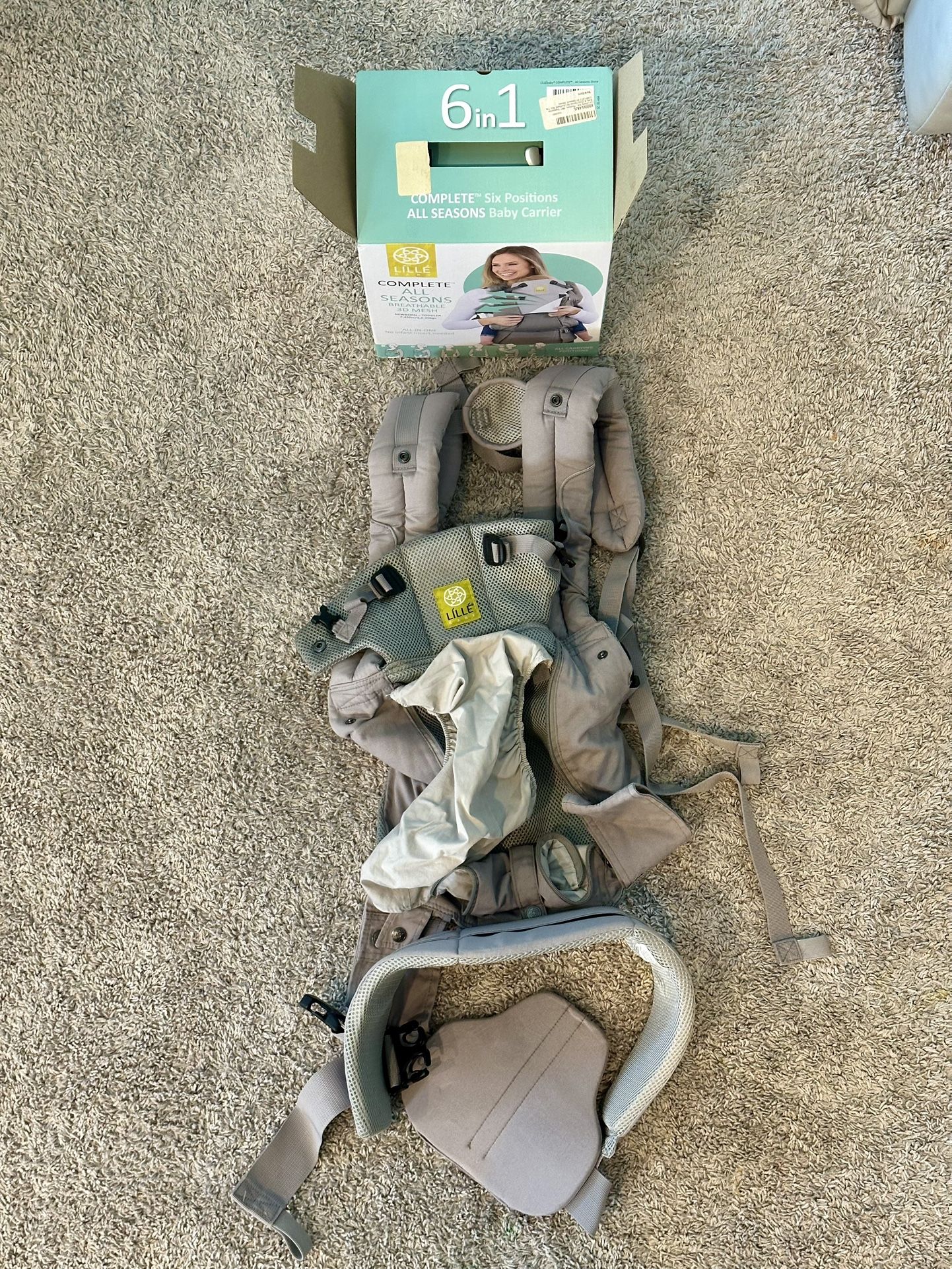 LÍLLÉbaby Complete All Seasons Ergonomic 6-in-1 Baby Carrier Newborn to Toddler - Stone