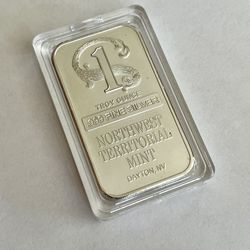 Silver bar. Northwest Territorial Mint One Troy Ounce Silver Bar .999
