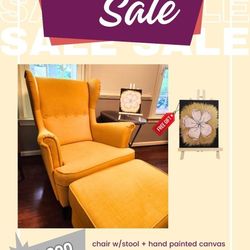 Chair And Stool Combination