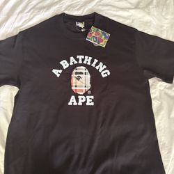 Brand New Bape Black Burberry Color T Shirt Size Large All Tags