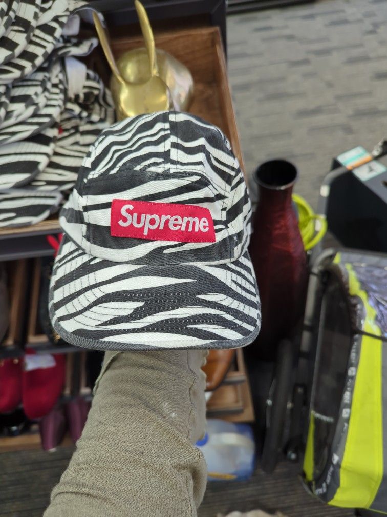 Supreme Zebra Print Hat Lot