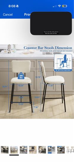 Used white barstools set of 4