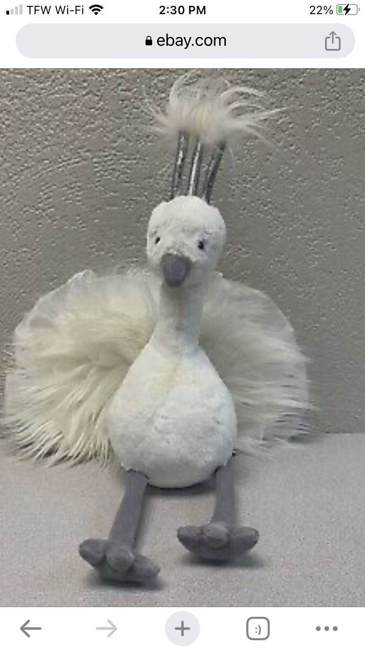 Jelly Cat Peacock New With Tags