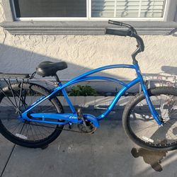 Men's 26" blue Electra Beach Cruiser With Rear Rack