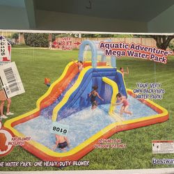 Aquatic Adventures Mega Water Park Inflatable With Blower!!!!