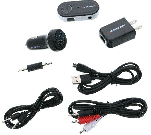 NEW! Monster 7 Piece Bluetooth Audio Receiver Kit with Voice Control