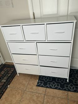 White Fabric Dresser New