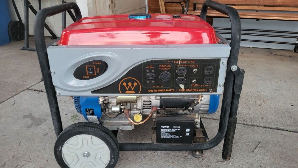 Westinghouse generator 7000/8000 watt electric start - $500 (37th St and McDowell)

