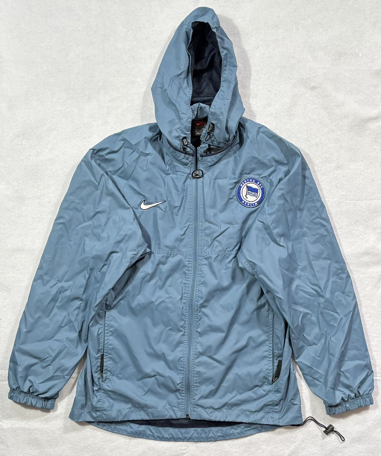 Nike Vintage Berlin Hertha BSC Windbreaker Jacket Mens Small Blue