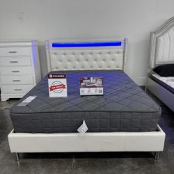 New Queen Bed Frame With Mattress 