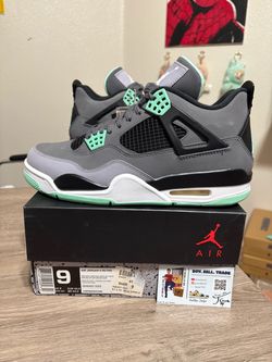 Size 9 - Nike Air Jordan 4 Retro Green Glow