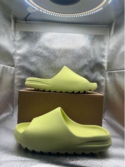Adidas Yeezy slide green glow