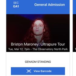 Briston Maroney Tickets