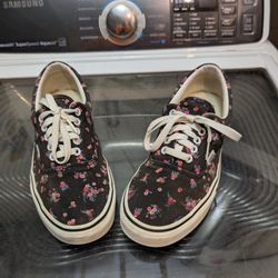 Vans Era Low Top Ditsy Floral Black Canvas Women’s Size 9.5 Womens/8 Mens Sneakers