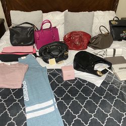 Lot of new and used Michael Kors Bags, Coach, VS