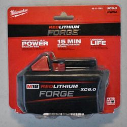 Milwaukee M18 18V Lithium-lon REDLITHIUM FORGE 6.0 Ah Battery Pack