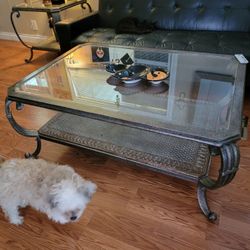 Wayfair Glass/chrome Coffee table /2 End tables