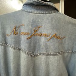 Vintage Embroidered Moschino Denim Jumpsuit 