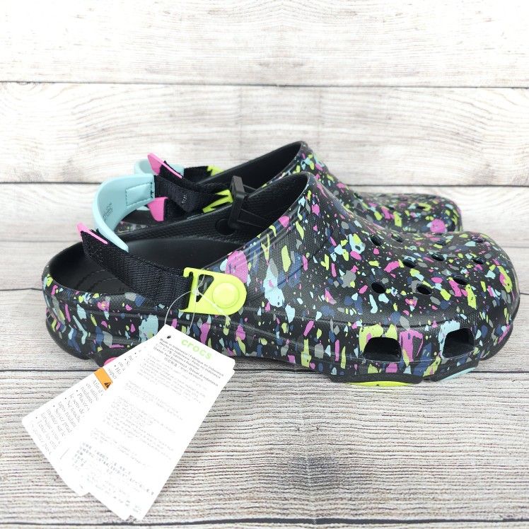Crocs Classic All Terrain Terrazzo Clog Black Multi Men Unisex Sandals (contact info removed)C4