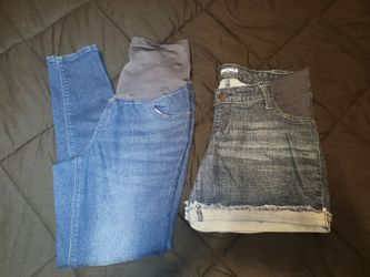Maternity shorts and jeans size 10