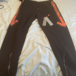 OFF WHITE black And Orannge Joggers TAGS INCLUDED