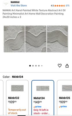 Hand-Painted White Texture Abstract Art