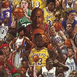 Basketball Superstars Wall Poster