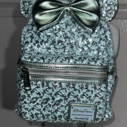 Loungefly  parks Arendelle aqua sequins mini backpack