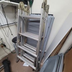 17ft Ladder Folding, Extended, Scaffold