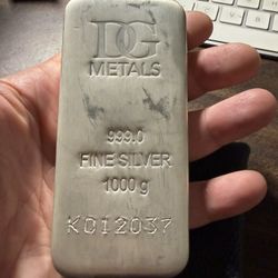 1 Kilo DG Silver Bar.1000 Gram