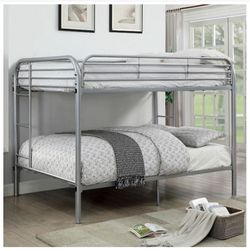 Twin/twin bunk bed frame with mattress