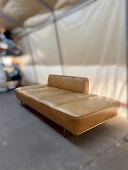 CB2 Lawndale Leather Daybed Sofa Delivery Available
