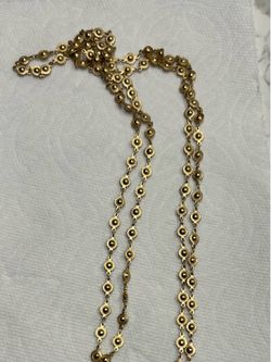 Golden long necklace