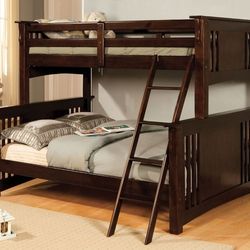 Spring Creek Dark Walnut Twin/Full Bunk Bed Frame
