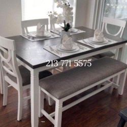 Beautiful 6-Pc Dining Table Set No Tax ‼️