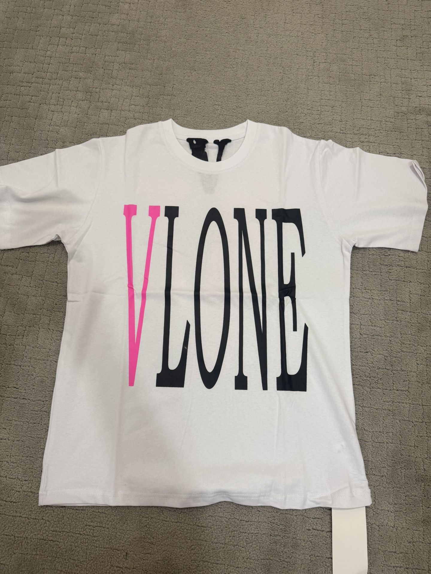 VLONE Pink Staple Tee White Size M Authentic With Certilogo Tag