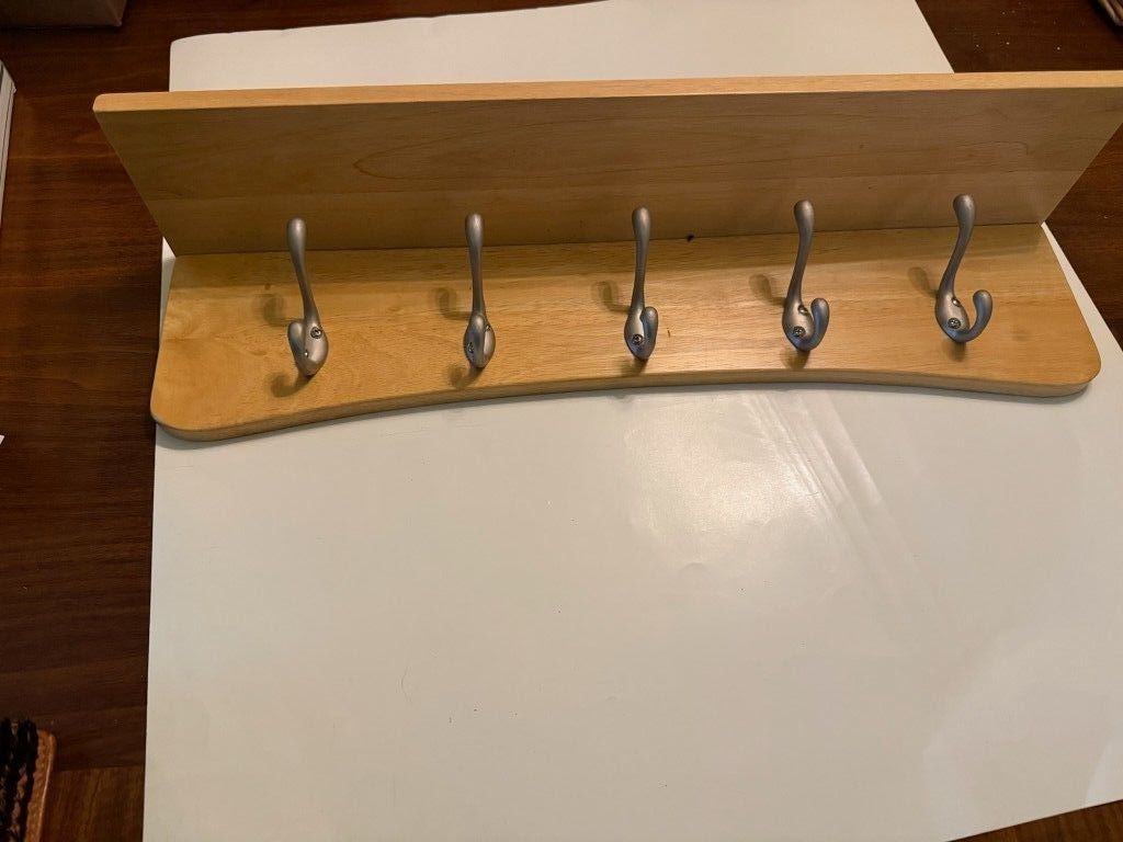 Oak Coat Rack/Shelf