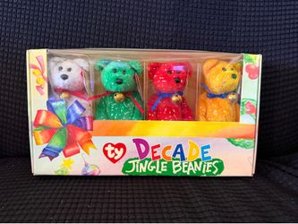 Ty Decade Jingle Beanies Gift Set (2003) – Boxed Set of 4 Christmas Bear Ornaments – Retired