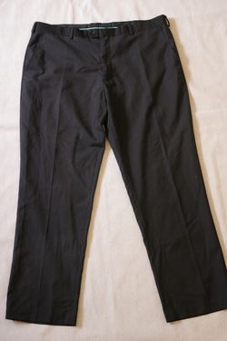 Gulliano Couture Neo Luxe Men’s Black Dress Pants Size 42 x 32 Flat Front Slacks