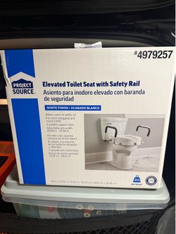 Project Source - Elevated Toilet Seat with Safety Rail