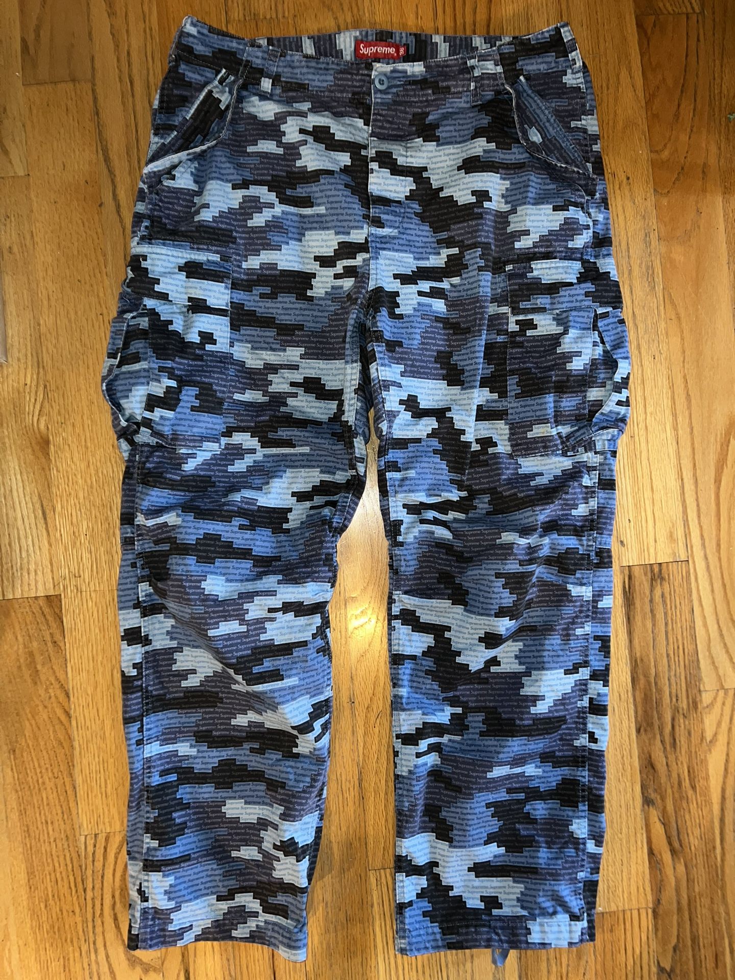 Supreme Blue Camouflage Pants