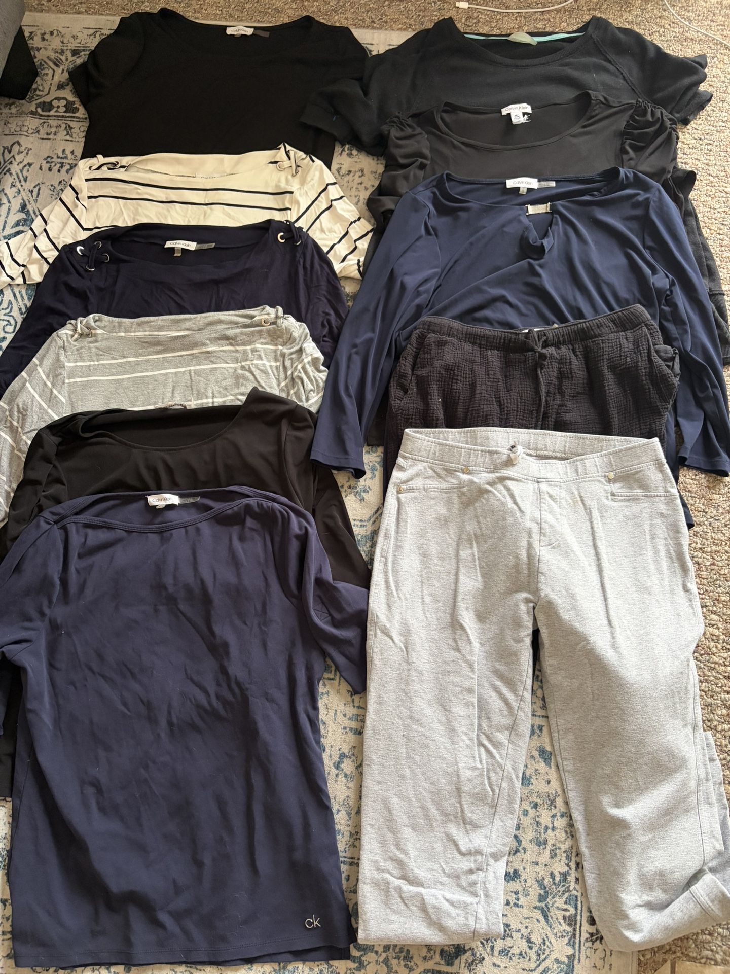 Calvin Klein Clothing Lot – 11 Pieces, Mostly Medium