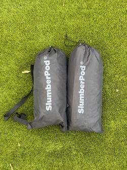 Two SlumberPod baby privacy blackout tent