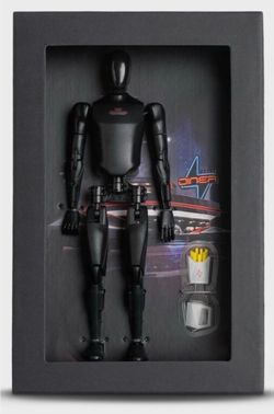 New Exclusive Tesla Diner Optimus Robot With Collectible Bag