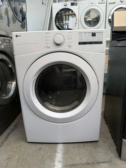 LG white front load gas dryer