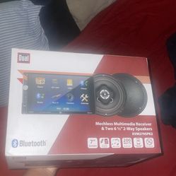 Dual - Multimedia Receiver 2 way speaker Bluetooth car speakers